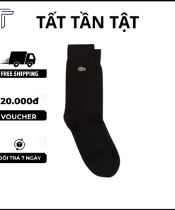 Tất Unisex Lacoste Đen