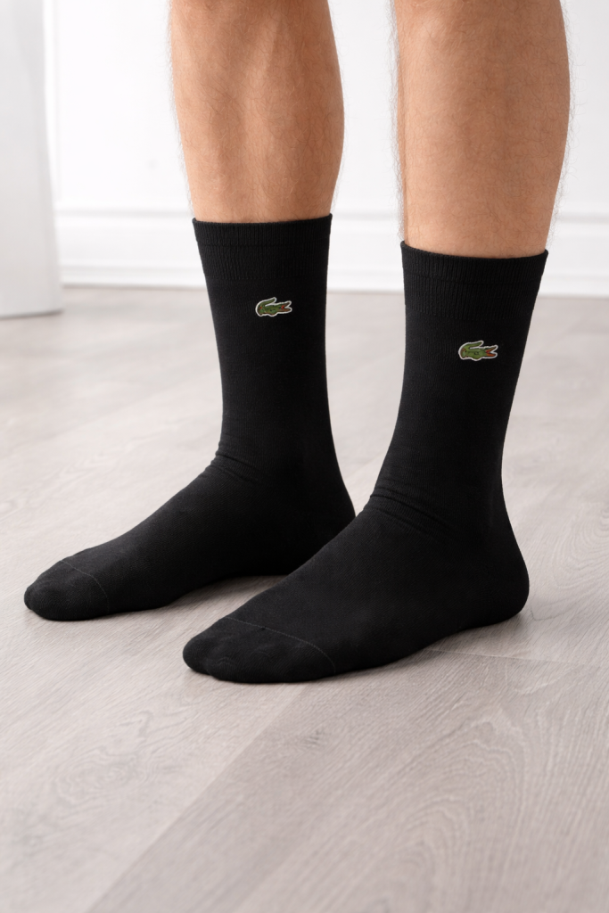 Tất Unisex Lacoste Đen